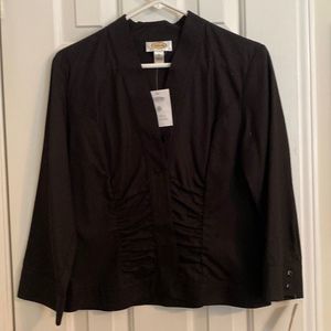 NWT Talbots, size10, Black blouse